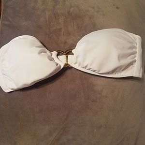 Victoria's Secret White Bandeau Swimsuit Top